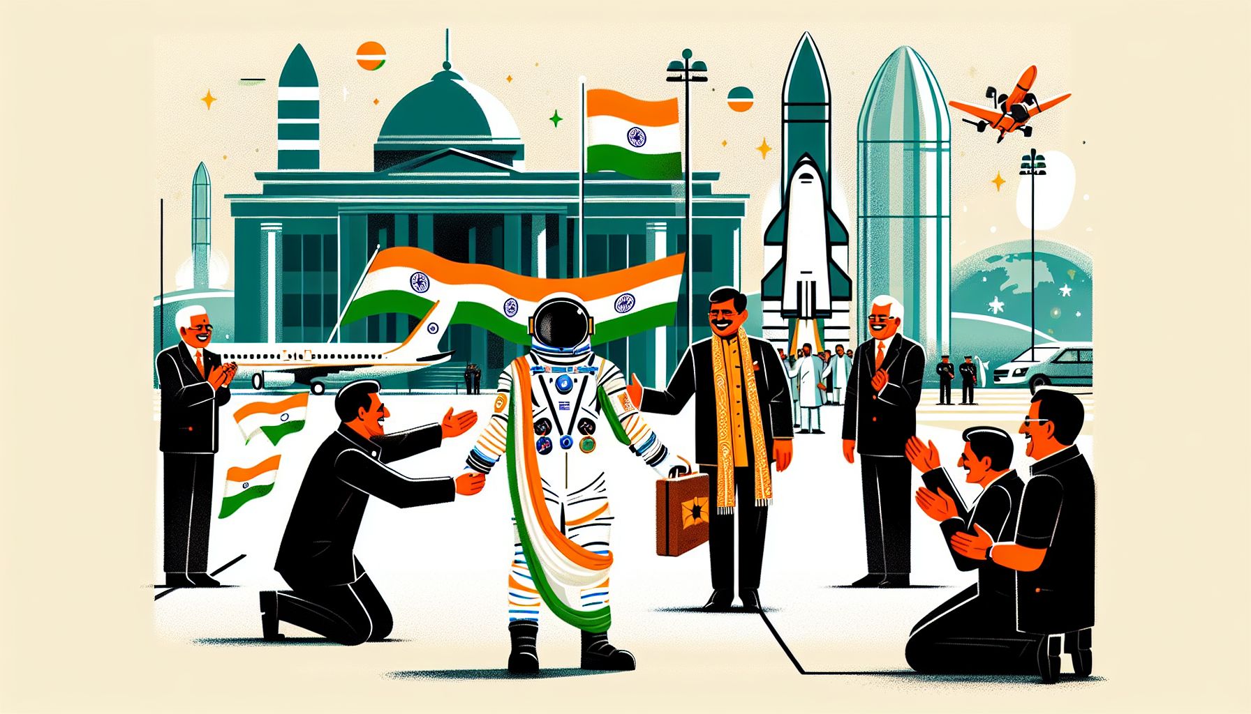 Indiase Astronaut Shubhanshu Shukla Triomfantelijk Thuis na ISS-Missie