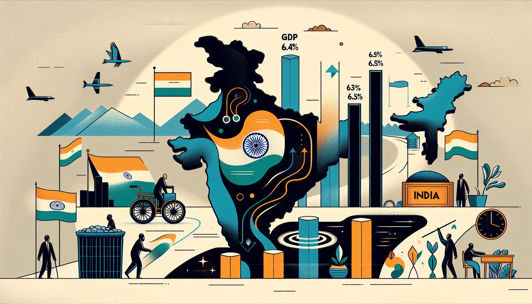 India verwacht lagere economische groei in fiscaal jaar 2025