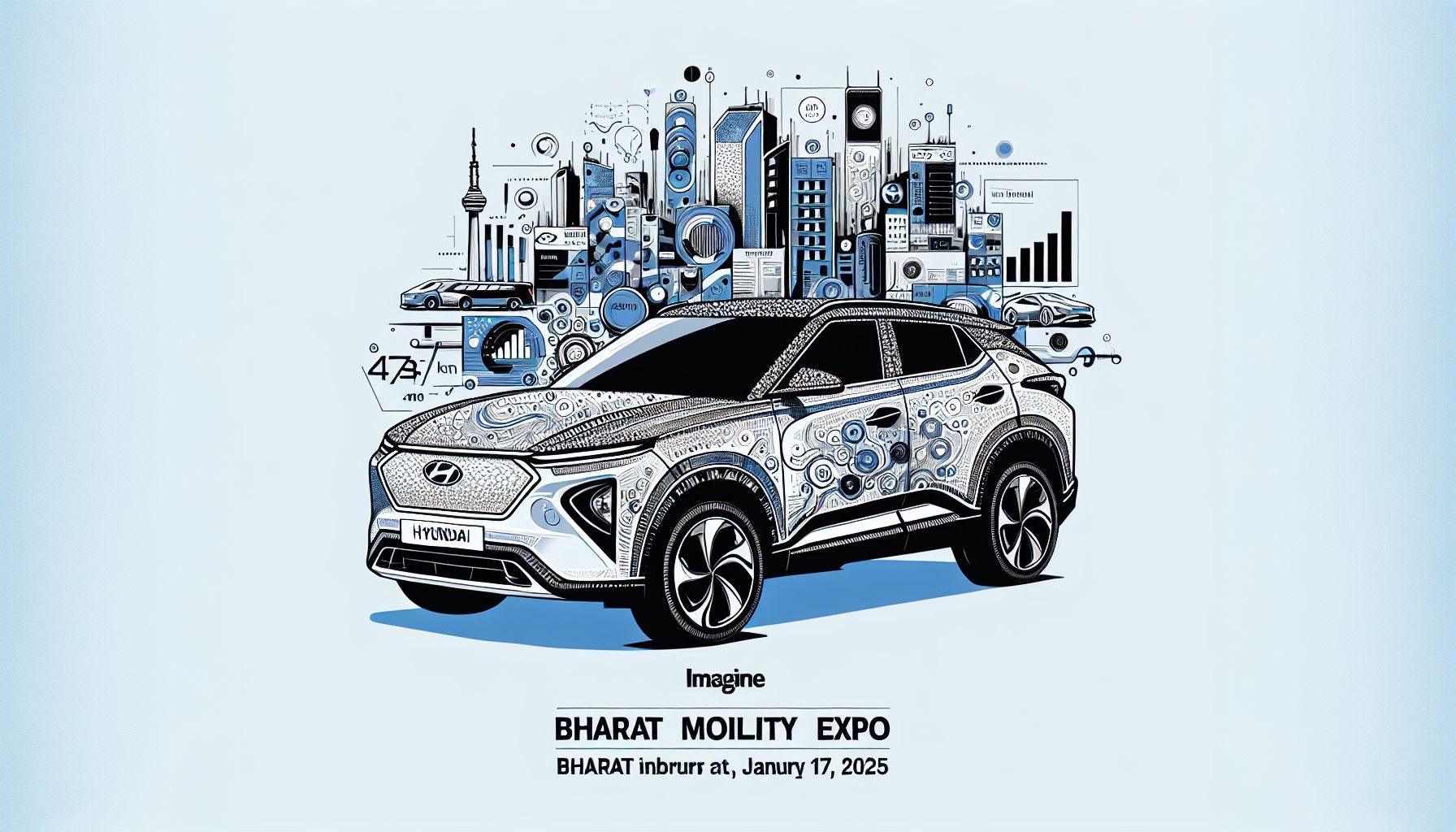 Hyundai onthult elektrische Creta SUV op Bharat Mobility Expo 2025