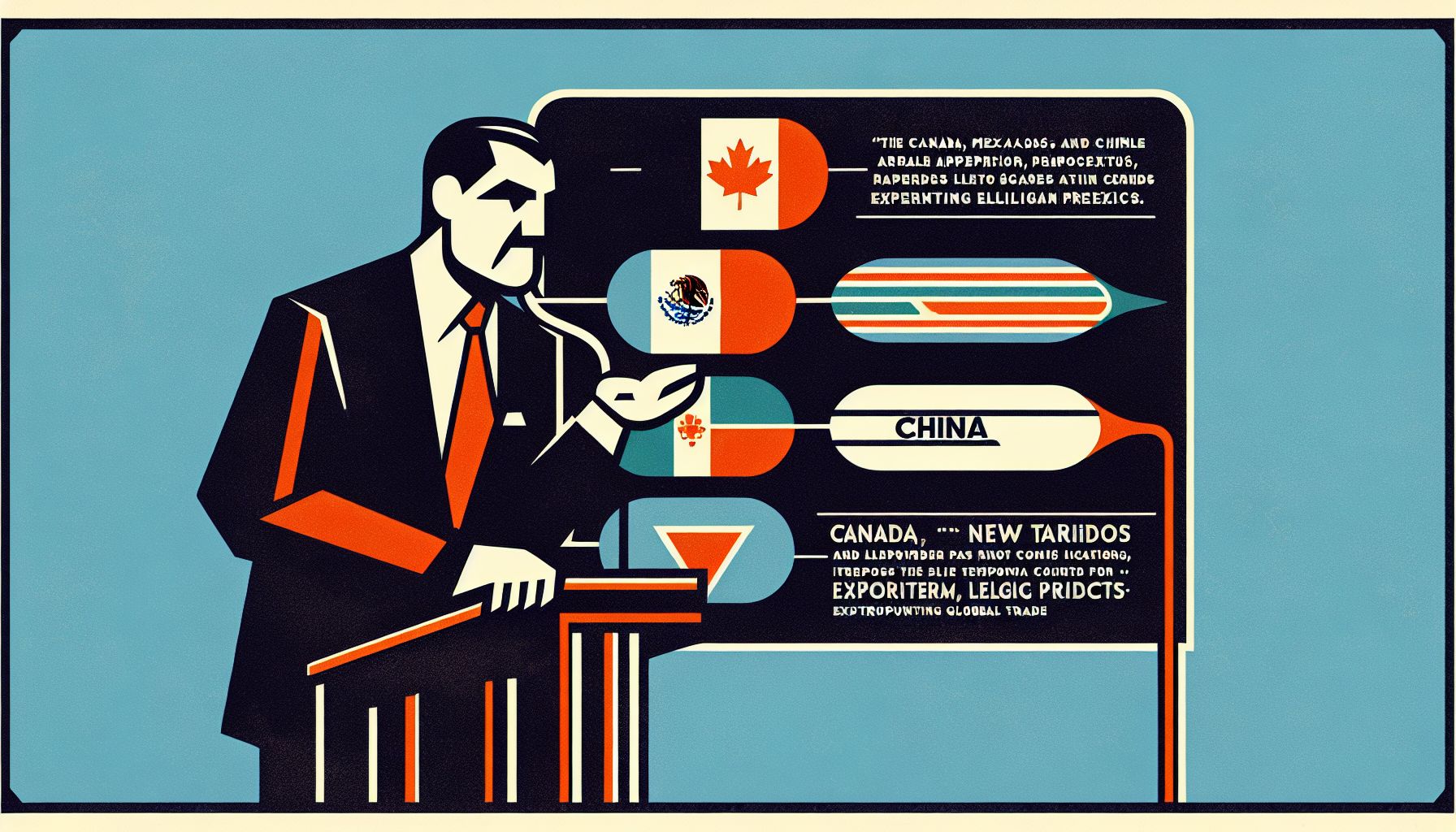 Trump introduceert nieuwe tarieven voor Canada, Mexico en China